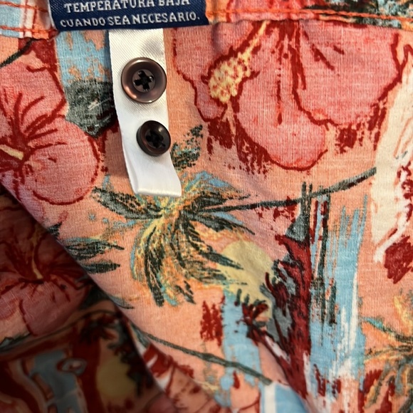 Charleston Threads men’s retro Hawaiian shirt size XL orange blue summer - Picture 9 of 10